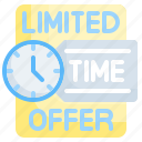 limited, time, offer, commerce, and, shopping, clock, discount