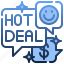 hot, deal, offer, shopping, commerce, speech, bubble 