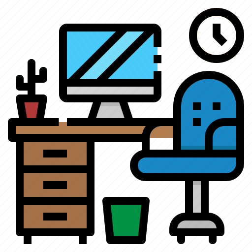 Chair, computer, desktop, monitor, office icon - Download on Iconfinder