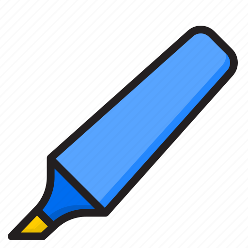 Design, highlight, marker, pen, stationery icon - Download on Iconfinder