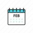 calendar, feb, february, month 