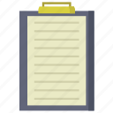 clipboard, paper, write, document, sheet