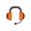 office, icon, business, work, table, modern, background, headset, headphone 
