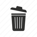 eraser, remove, trash bin, trash can