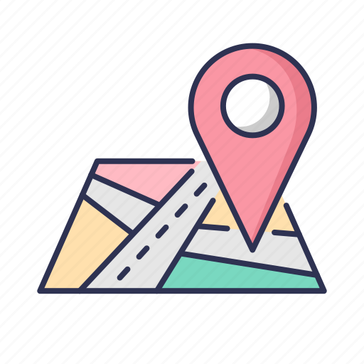 Location, map, nevigation, pin, place, road icon - Download on Iconfinder