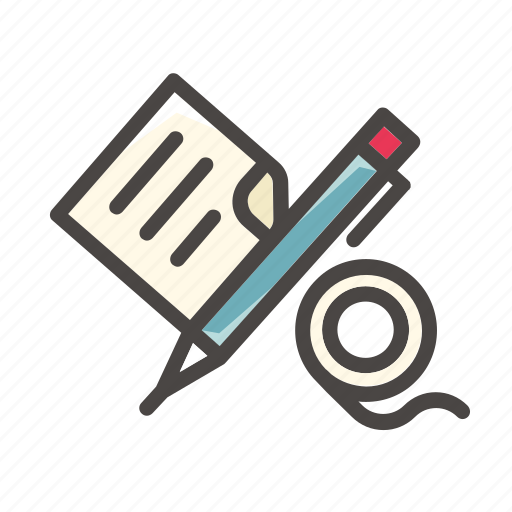 Note, office, pen, stick, tape, paper, pencil icon - Download on Iconfinder