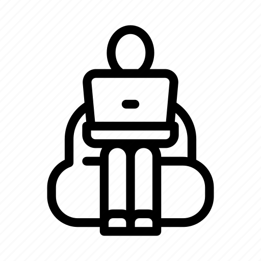 Badge, chair, employee, laptop, table, working, workplace icon - Download on Iconfinder