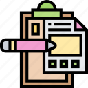 clipboard, paper, document, notepad, stationery