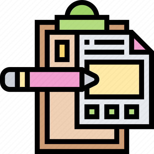 Clipboard, paper, document, notepad, stationery icon - Download on Iconfinder