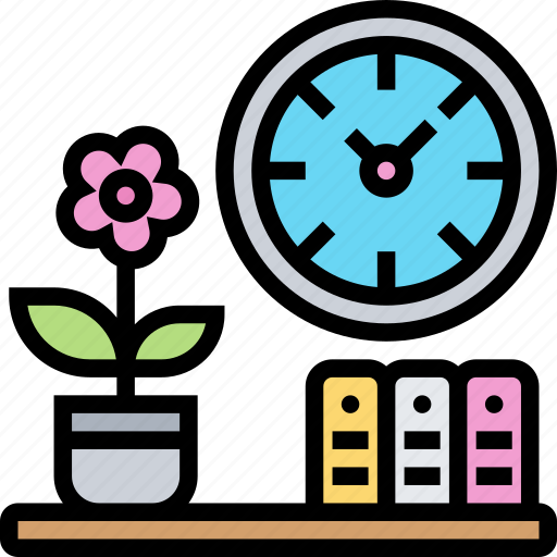 Clock, time, workplace, decoration, interior icon - Download on Iconfinder