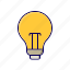 bulb, idea, light, plan, strategy 
