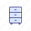 business, desk, drawer, furniture icon, office 