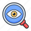 search, magnifier, eye, examine 