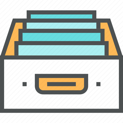 Accounting, archive, box, cabinet, documents, drawer, files icon - Download on Iconfinder