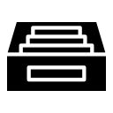 archive, inbox, box, document, filling