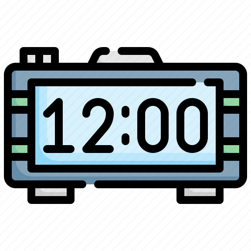 Digital, clock, alarm, time, date, electronics icon - Download on Iconfinder