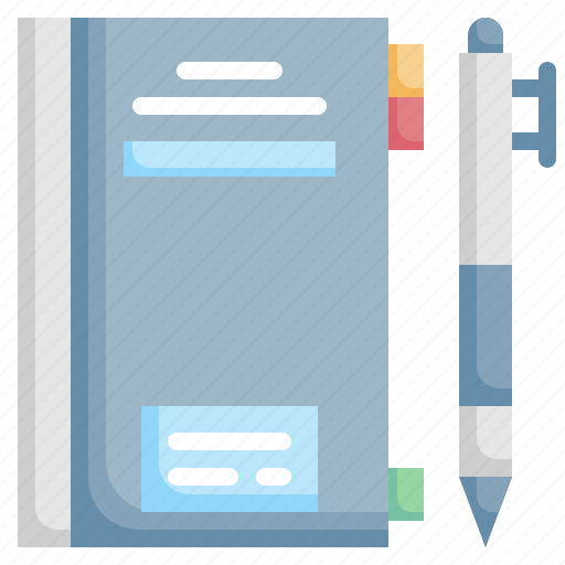 Notebook, agenda, meeting, bookmark, list icon - Download on Iconfinder