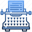 typewriter, sheet, writing, tool, page