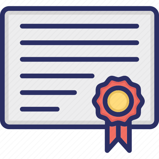 Achievement certificate, award certificate, certificate, medal certificate, political certificate icon - Download on Iconfinder