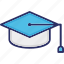 education concept, graduate person, graduation cap, mortar cap, student cap 