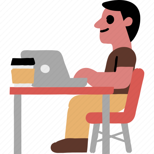 Man, working, computer, desk, office icon - Download on Iconfinder