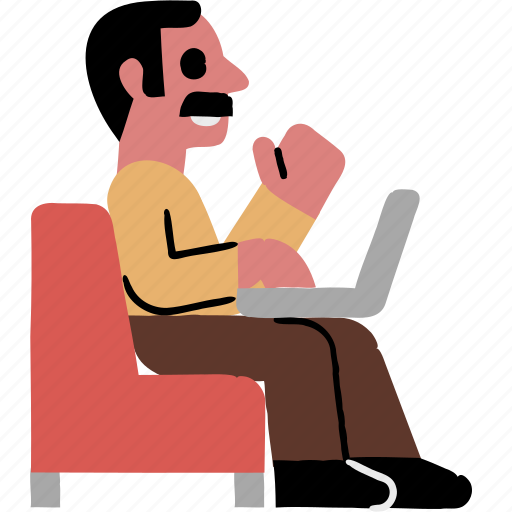 Man, working, tablet, office, businessman icon - Download on Iconfinder