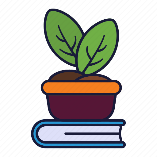 Book, plant, agriculture, green, bookstore icon - Download on Iconfinder