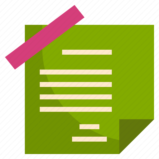 Sticky, note, document, paper, file, business, finance icon - Download on Iconfinder