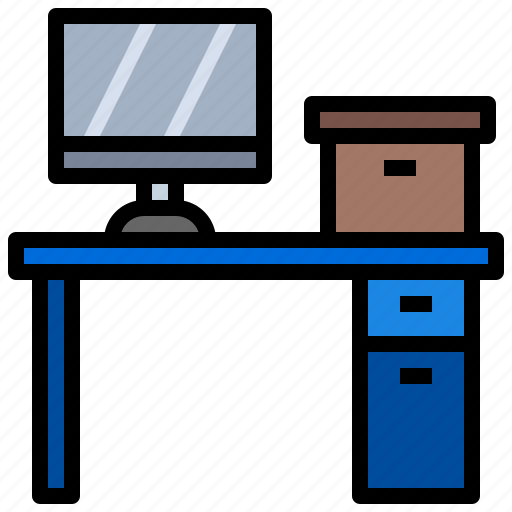 Table, desk, furniture, work, space, office, material icon - Download on Iconfinder