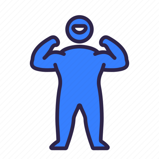 Healthy, smile, exercise, mindfulness, muscles, happy, strong icon - Download on Iconfinder