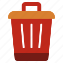 trash, remove, waste, delete, recycle, garbage, can, close, dustbin