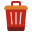 trash, remove, waste, delete, recycle, garbage, can, close, dustbin 