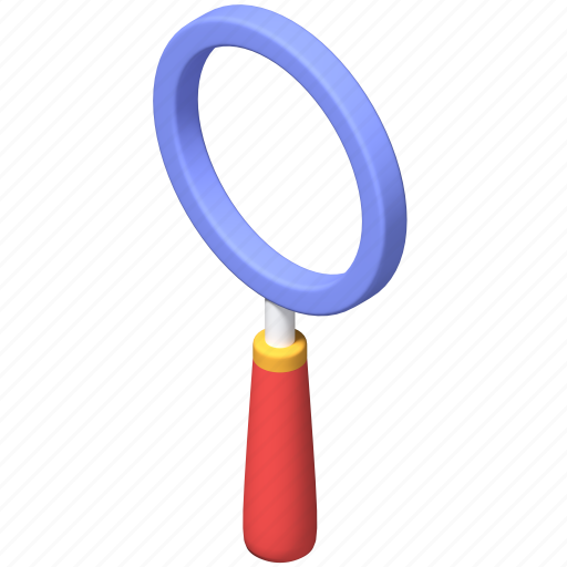 Magnifier, loupe, search, magnifying glass 3D illustration - Download on Iconfinder