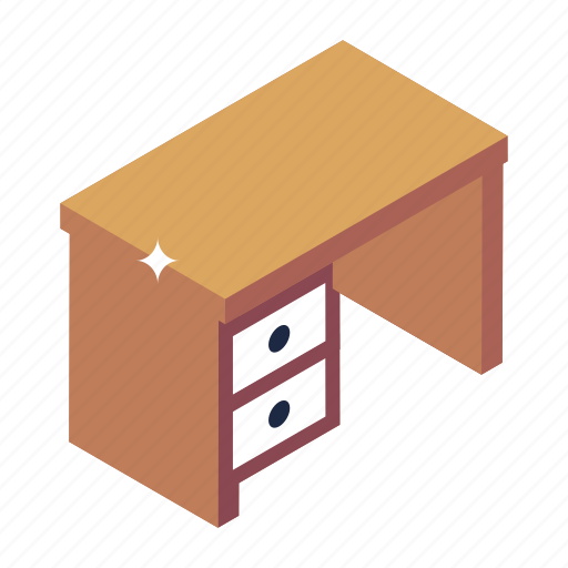 Office table, study table, office furniture, drawer table, office desk icon - Download on Iconfinder