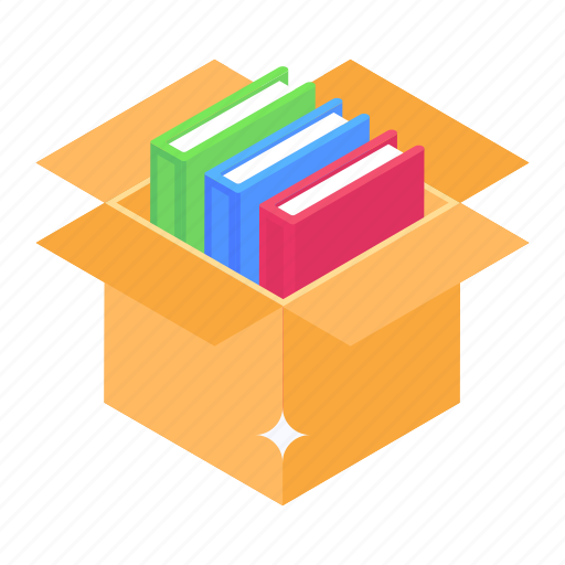Packaging, parcel filling, cardboard, books packaging, parcel storage icon - Download on Iconfinder