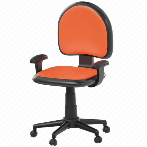 Chair, furniture, seat, interior, table, office, home 3D illustration - Download on Iconfinder