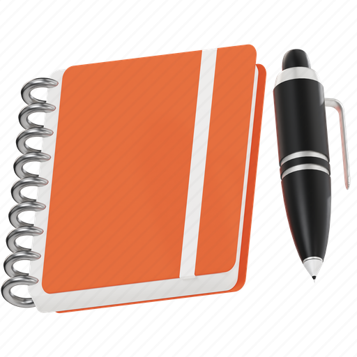 Notebook, note, book, business, office, work 3D illustration - Download on Iconfinder