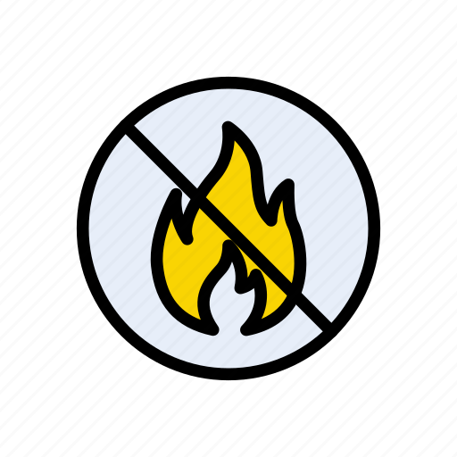 Fire, flame, notallowed, restricted, stop icon - Download on Iconfinder