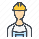 worker, construction, building, hardhat