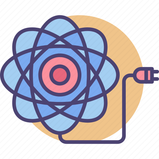 Atom, atom power, atomic, atomic power, power, subatomic icon - Download on Iconfinder