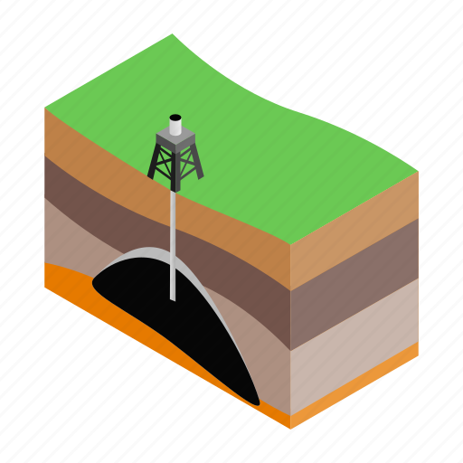 Extraction, gas, industry, isometric, oil, scheme, technology icon - Download on Iconfinder