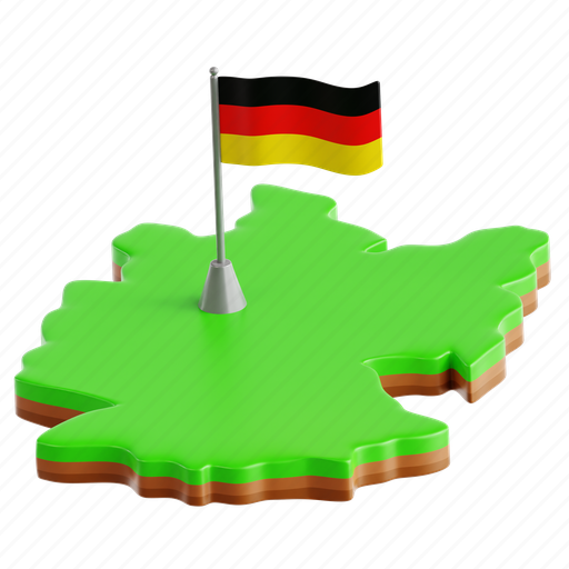 German, map, german map, country outline, oktoberfest, germany, 3d icon 3D illustration - Download on Iconfinder