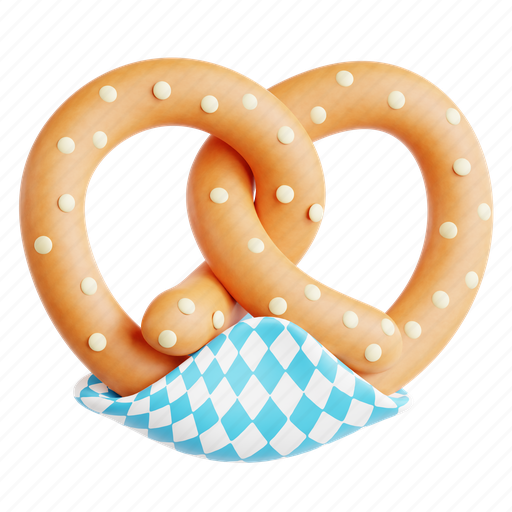Pretzel, baked goods, traditional snack, oktoberfest, doughy treat, 3d icon, 3d illustration 3D illustration - Download on Iconfinder