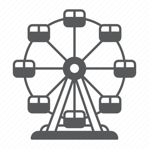 Ferris, wheel, entertainment, carousel, park, attraction icon - Download on Iconfinder