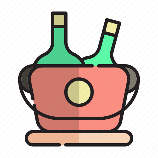 Bottle, bucket, champagne, cold, cube, ice, oktoberfest icon - Download on Iconfinder