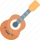 guitar, music, instrument, play