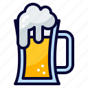 beer, glass, drink