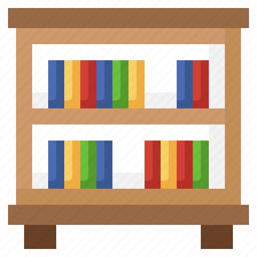Bookshelf, bookcase, storage, education, library icon - Download on Iconfinder