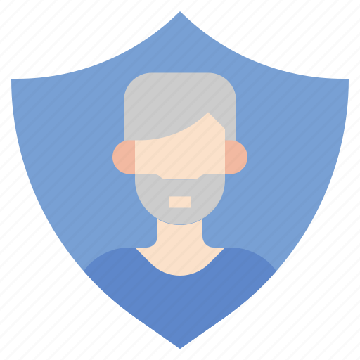 Protection, old, people, elderly, man, insurance icon - Download on Iconfinder