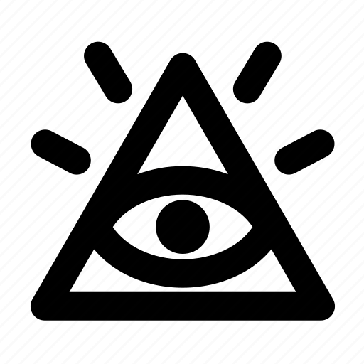 All-seeing eye, eye, oldschool, tattoo, triangle icon - Download on Iconfinder